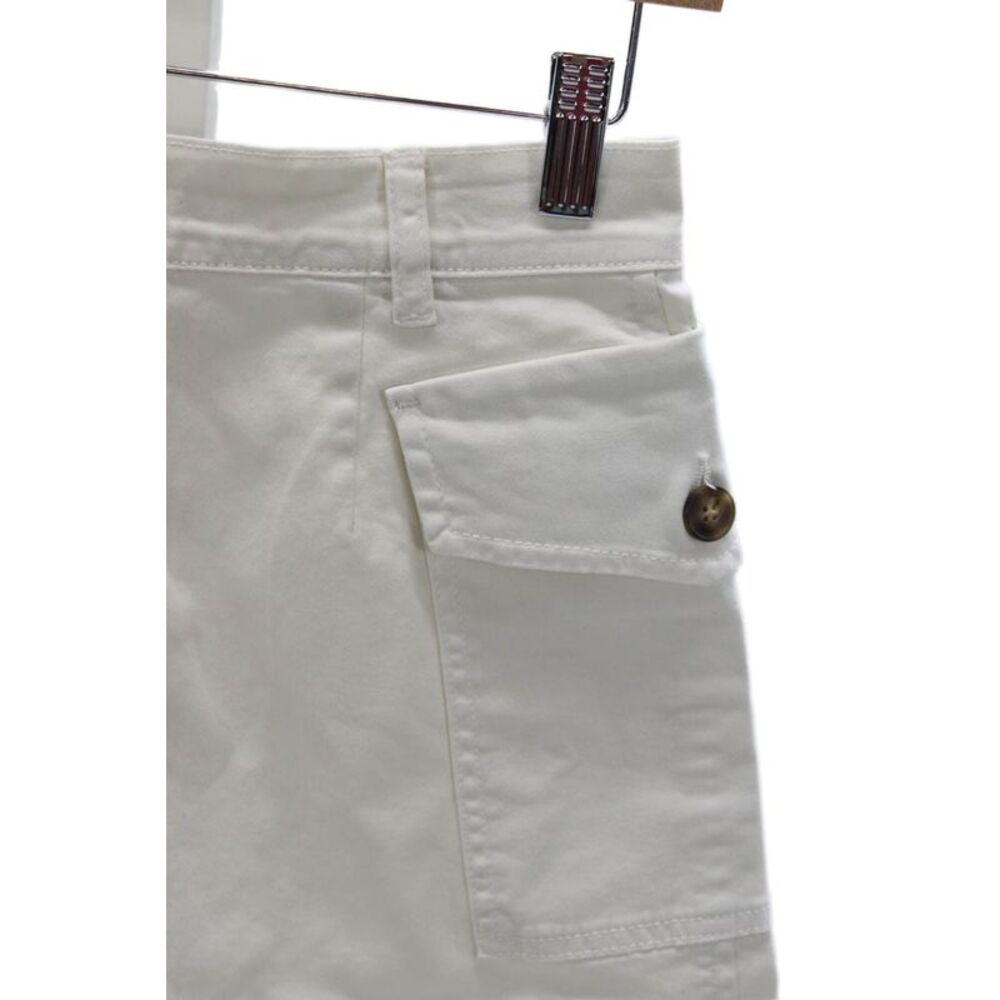 Frame Women Cargo Shorts White Cotton Elastane Size 26 - Picture 4 of 8